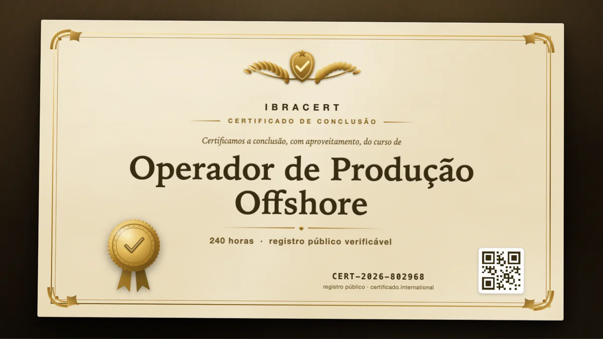 Capa do curso Operador de Produção Offshore