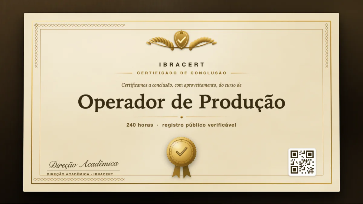 Capa do curso Operador de Produção
