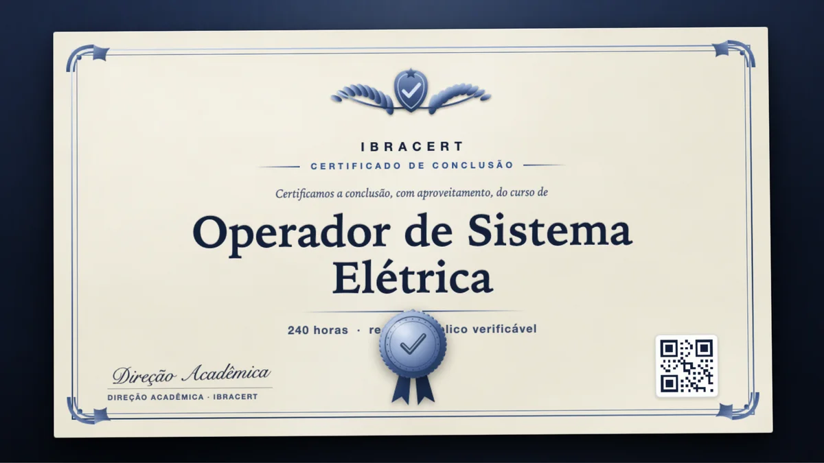 Capa do curso Operador de Sistema Elétrica
