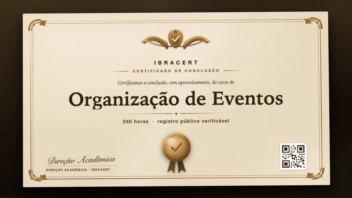 Capa do curso Organização de Eventos