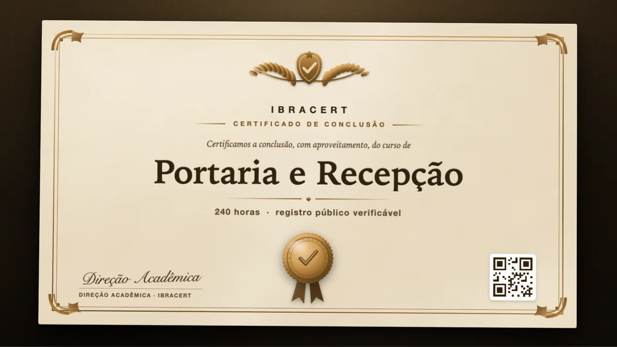 Capa do curso Portaria e Recepção
