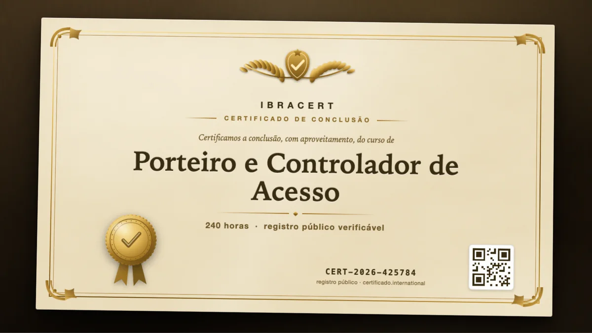 Capa do curso Porteiro e Controlador de Acesso