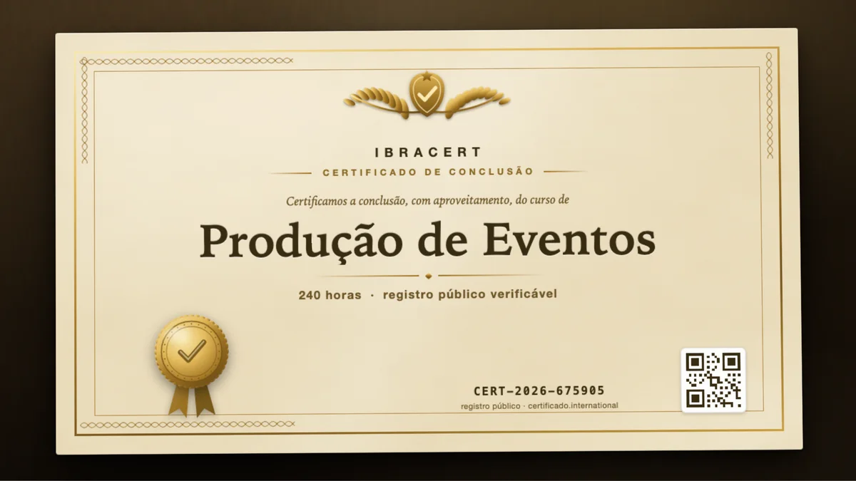 Capa do curso Produção de Eventos