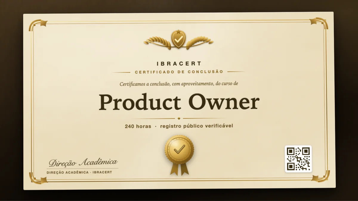 Capa do curso Product Owner