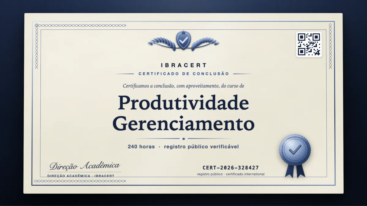 Capa do curso Produtividade Gerenciamento