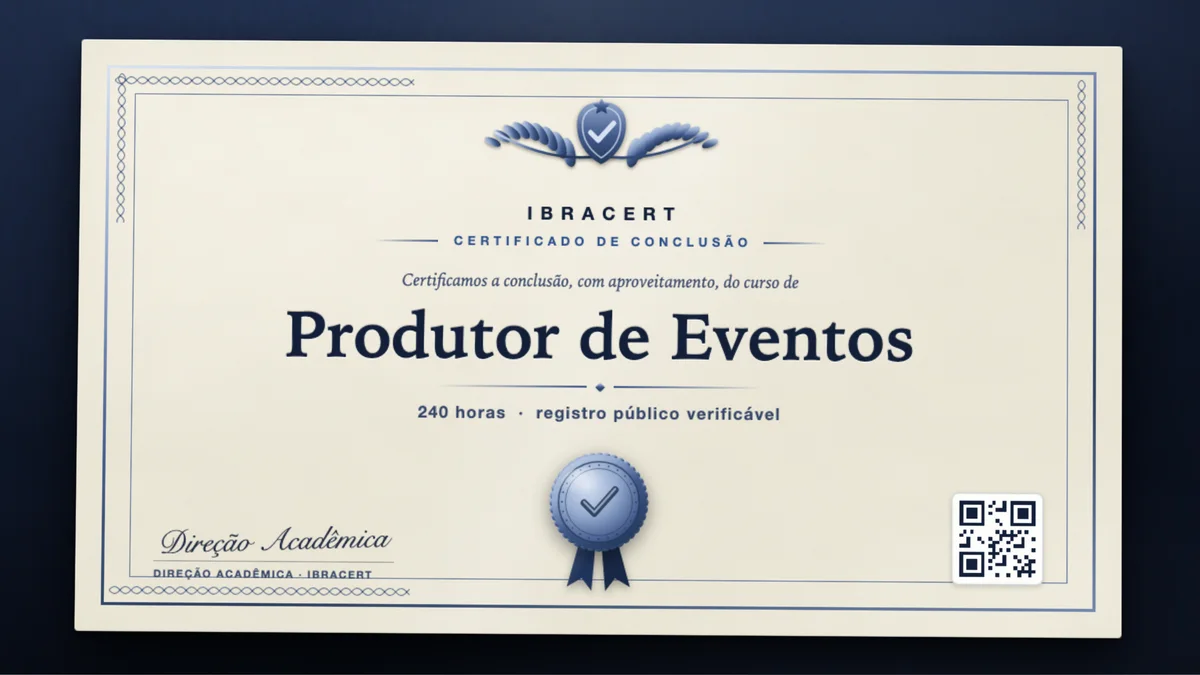 Capa do curso Produtor de Eventos