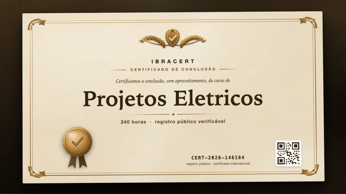 Capa do curso Projetos Eletricos
