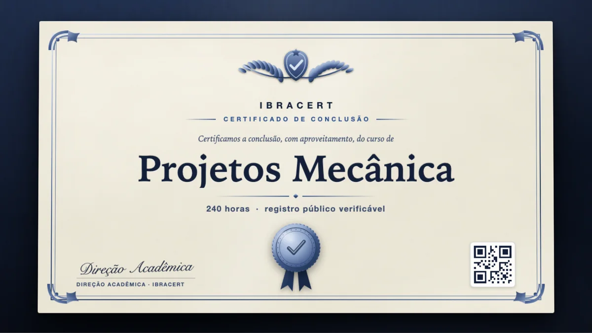 Capa do curso Projetos Mecânica