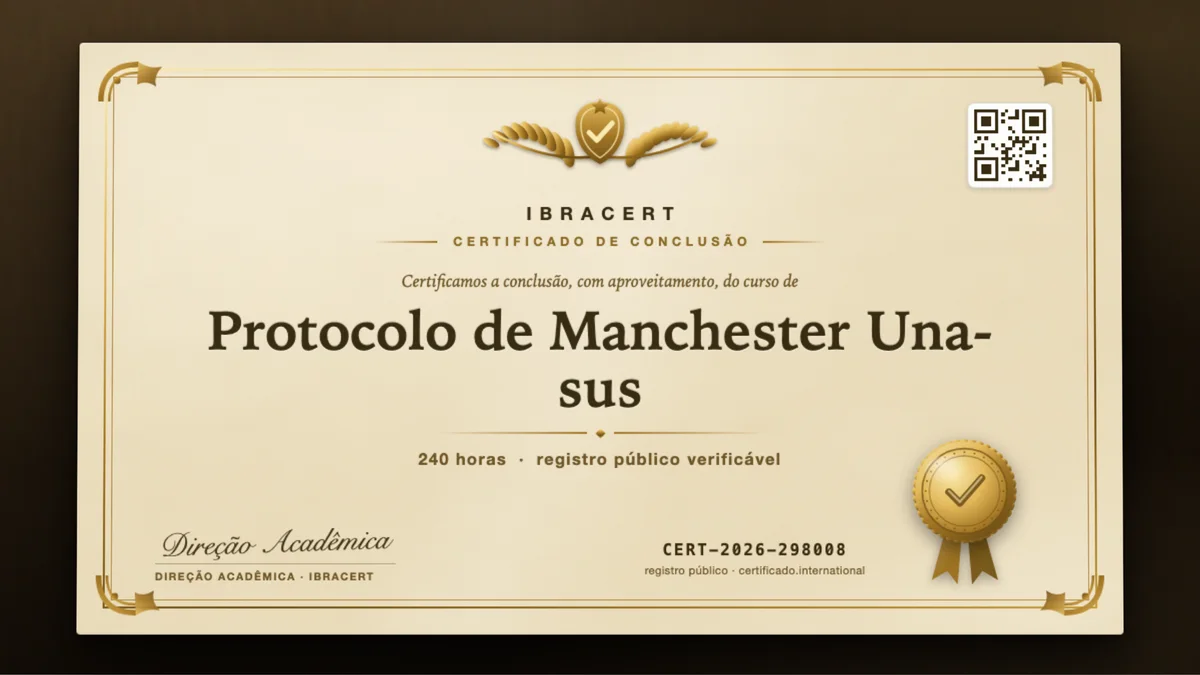 Capa do curso Protocolo de Manchester Una-sus