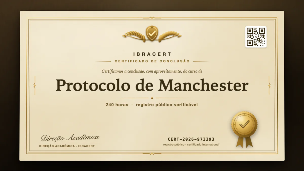 Capa do curso Protocolo de Manchester