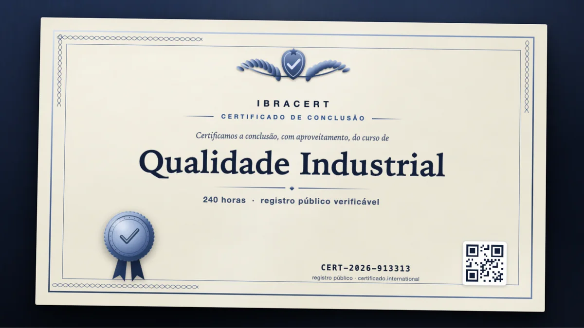 Capa do curso Qualidade Industrial