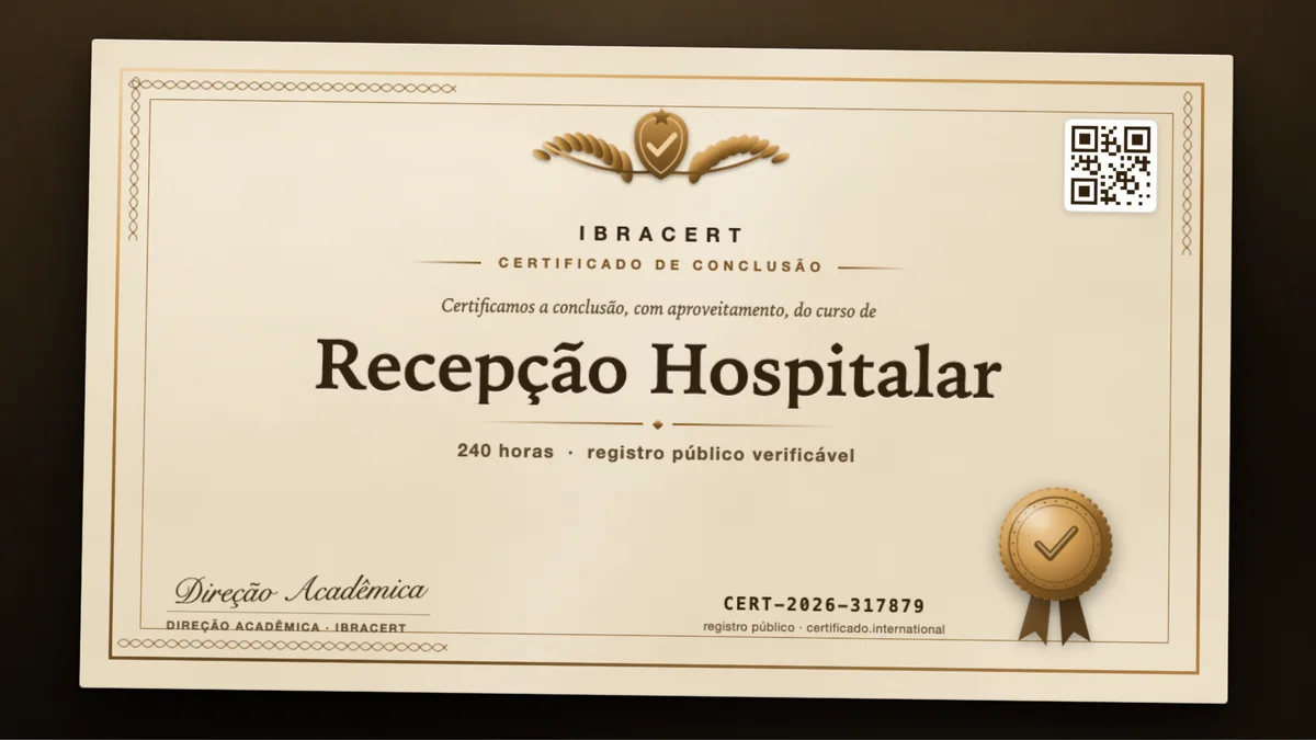 Capa do curso Recepção Hospitalar