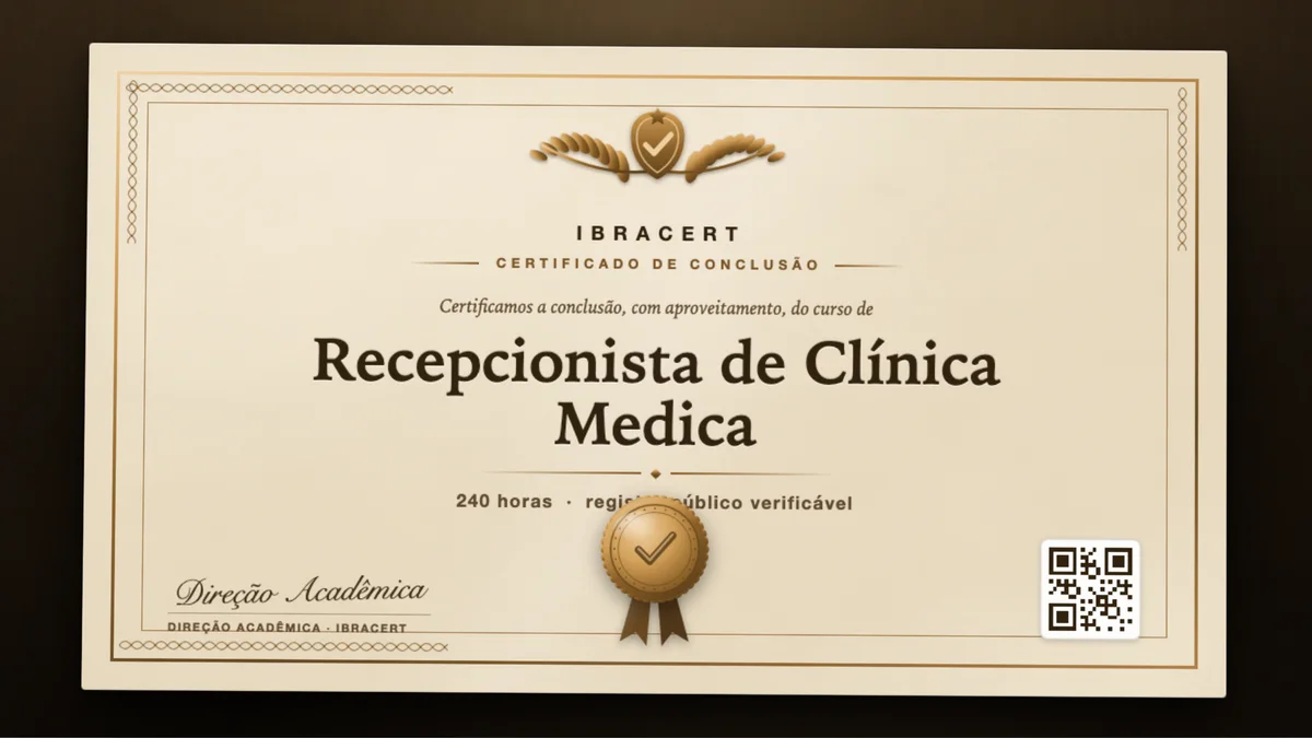 Capa do curso Recepcionista de Clínica Medica