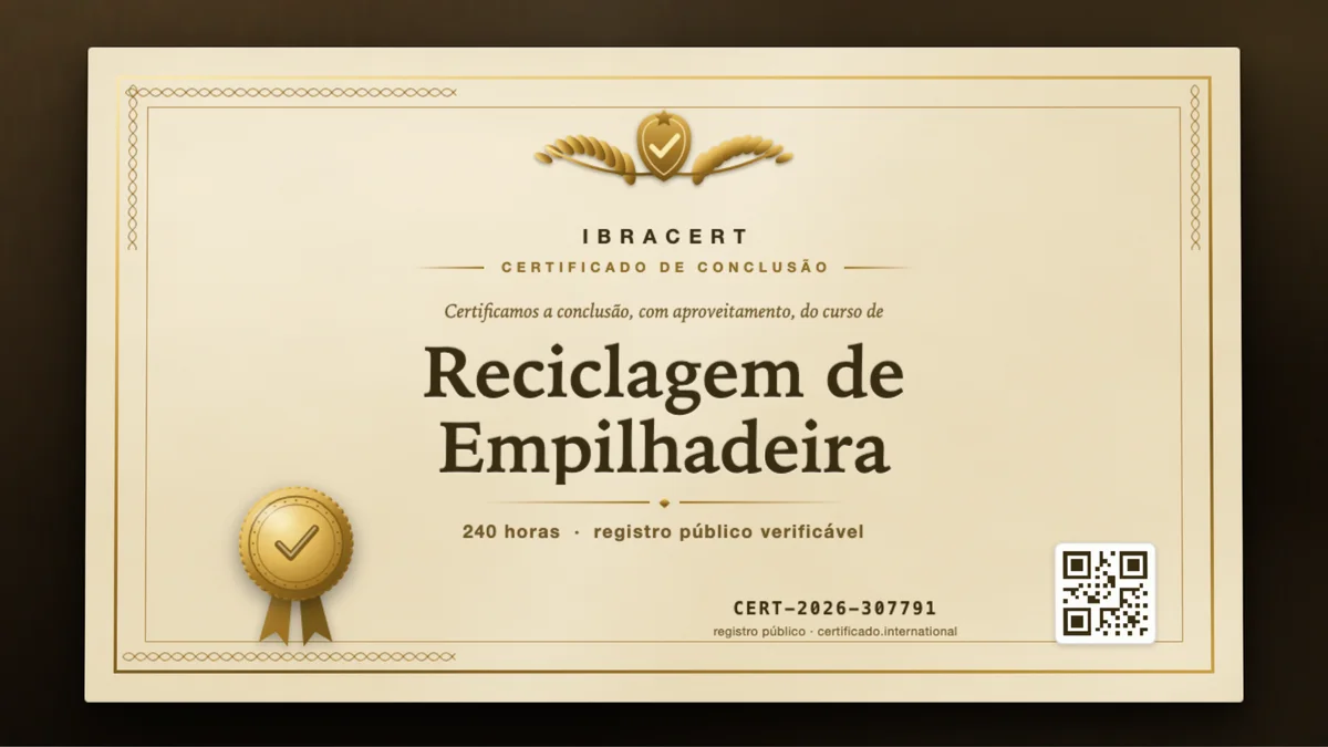 Capa do curso Reciclagem de Empilhadeira