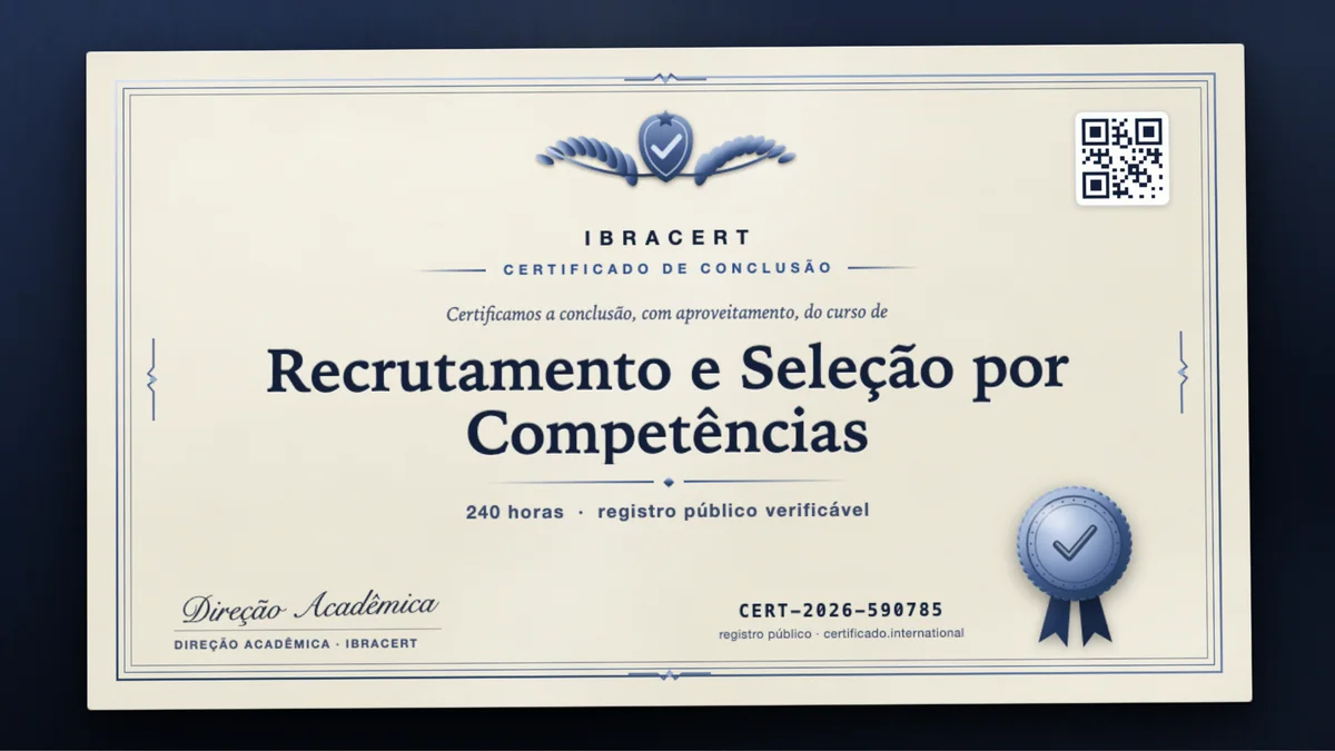 Capa do curso Recrutamento e Seleção por Competências