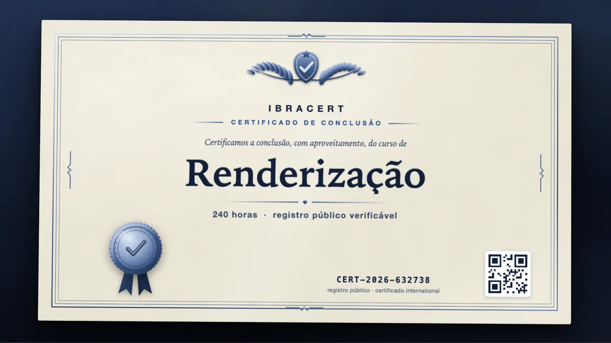 Capa do curso Renderização