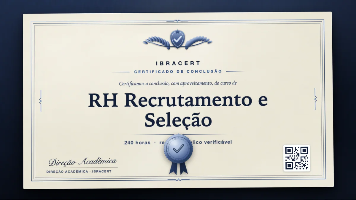 Capa do curso RH Recrutamento e Seleção