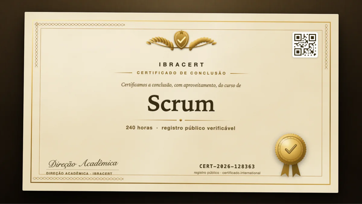 Capa do curso Scrum
