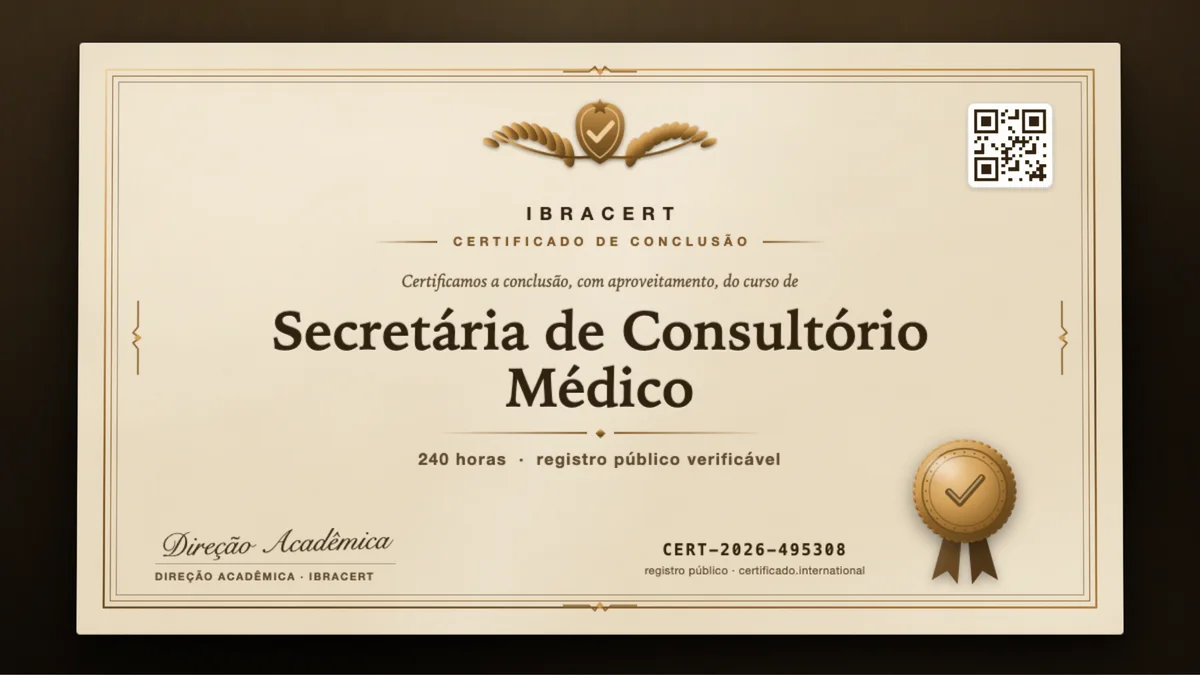 Capa do curso Secretária de Consultório Médico