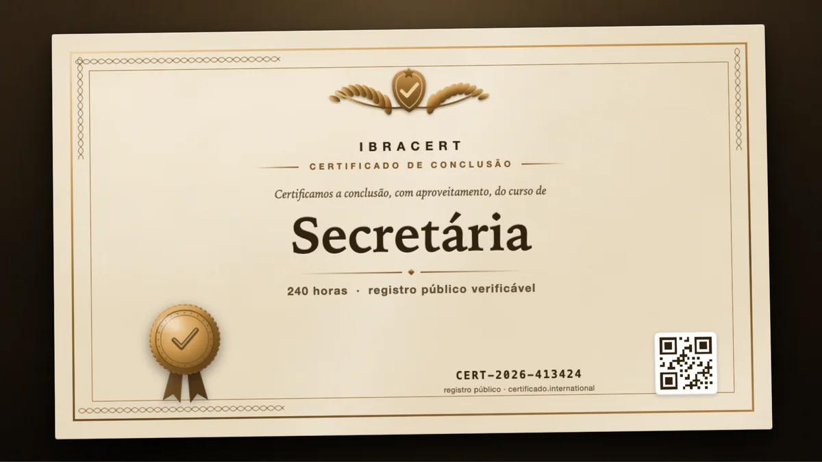 Capa do curso Secretária