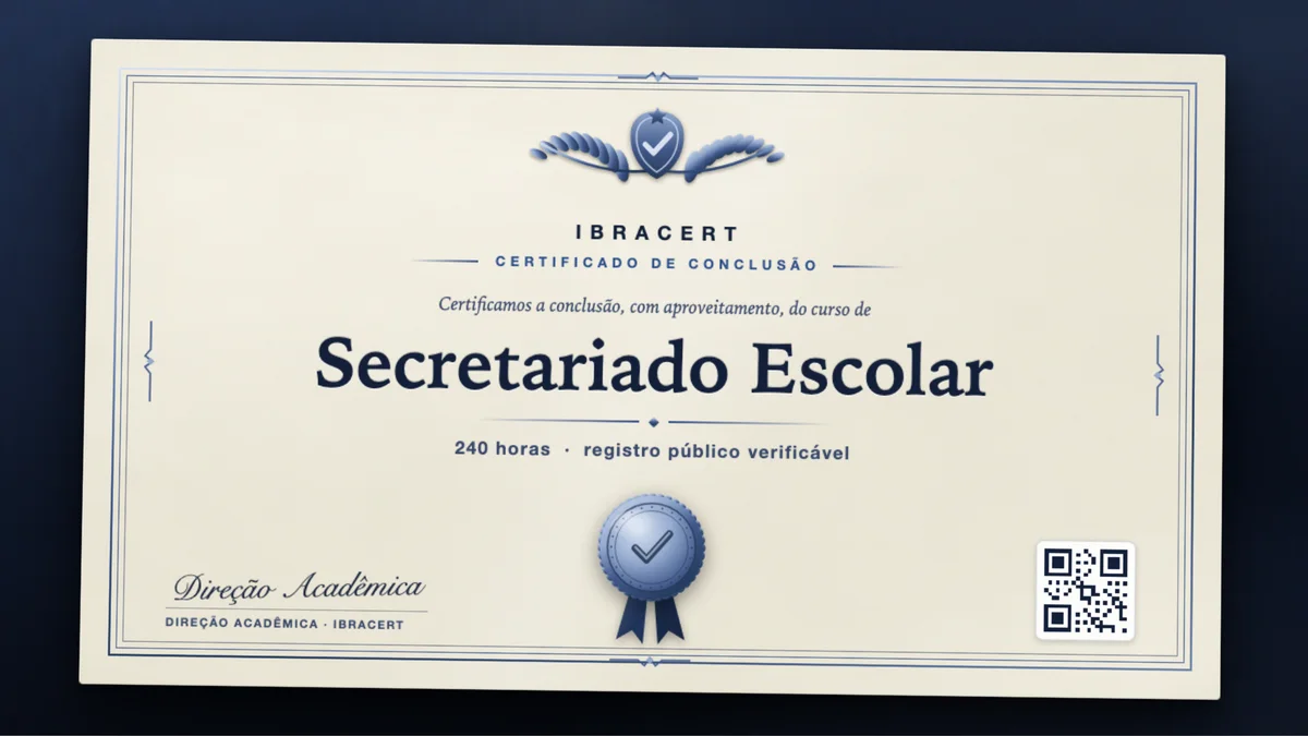 Capa do curso Secretariado Escolar