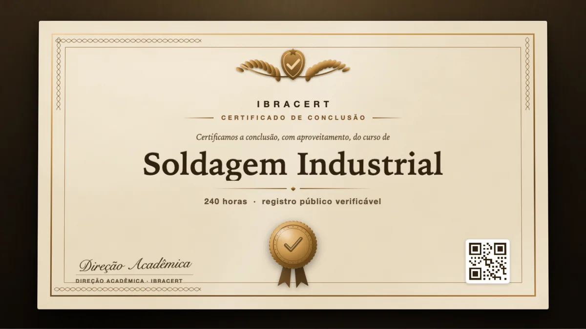 Capa do curso Soldagem Industrial