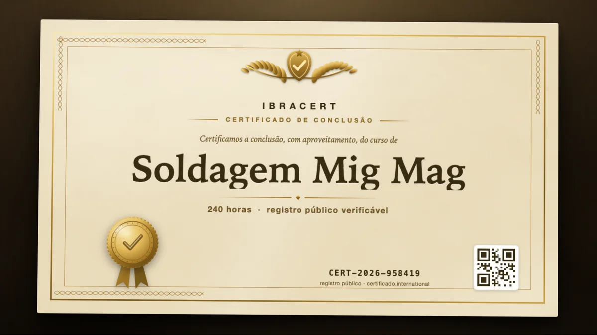 Capa do curso Soldagem Mig Mag