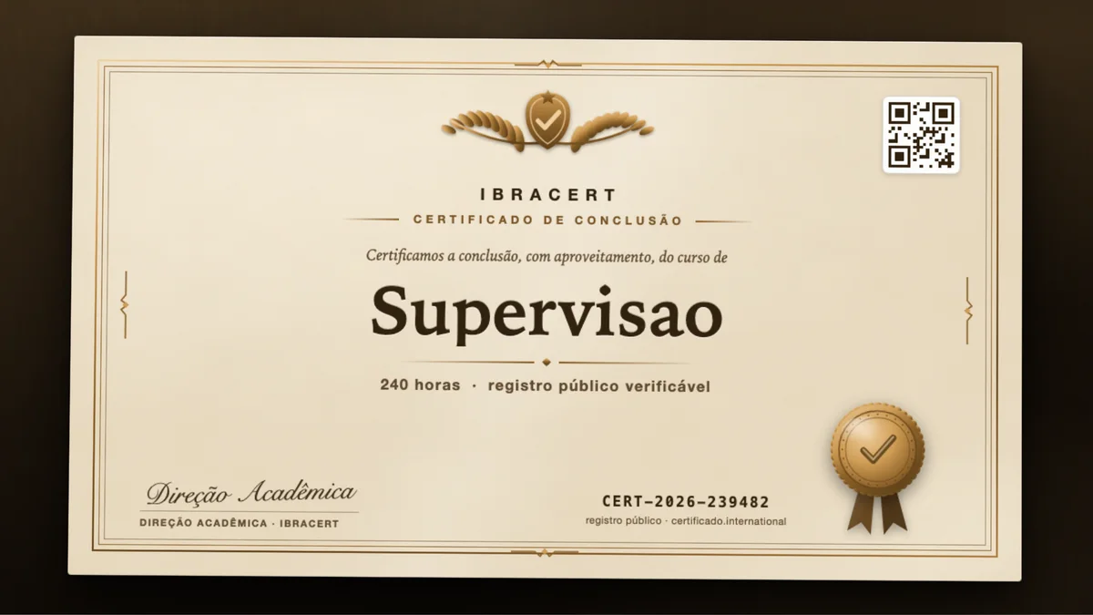 Capa do curso Supervisao