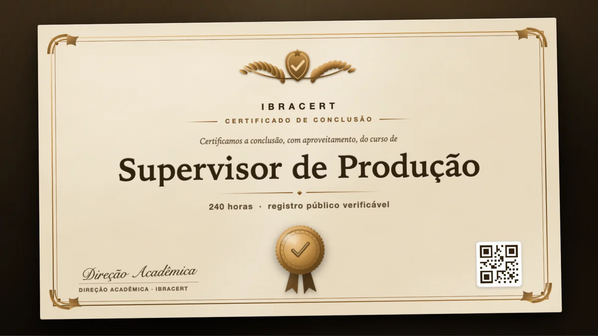 Capa do curso Supervisor de Produção