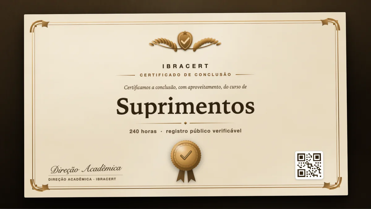 Capa do curso Suprimentos