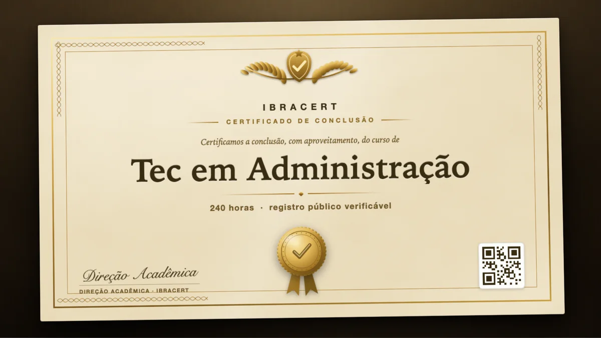 Capa do curso Tec em Administração