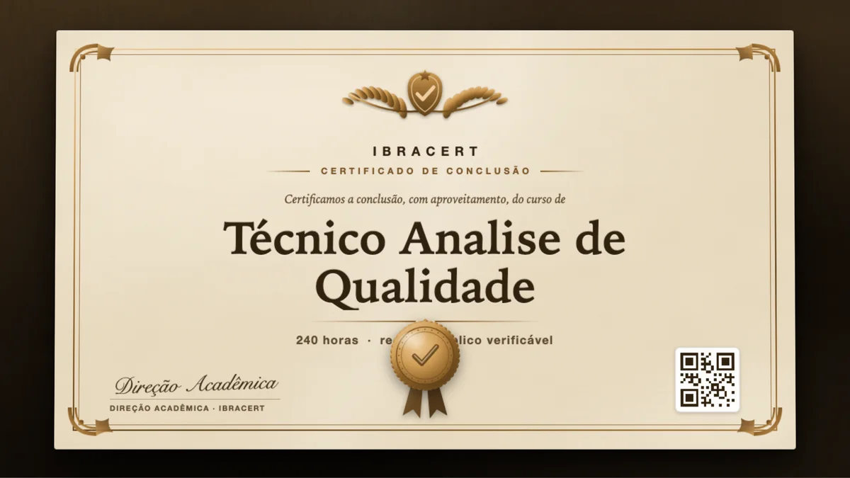 Capa do curso Técnico Analise de Qualidade