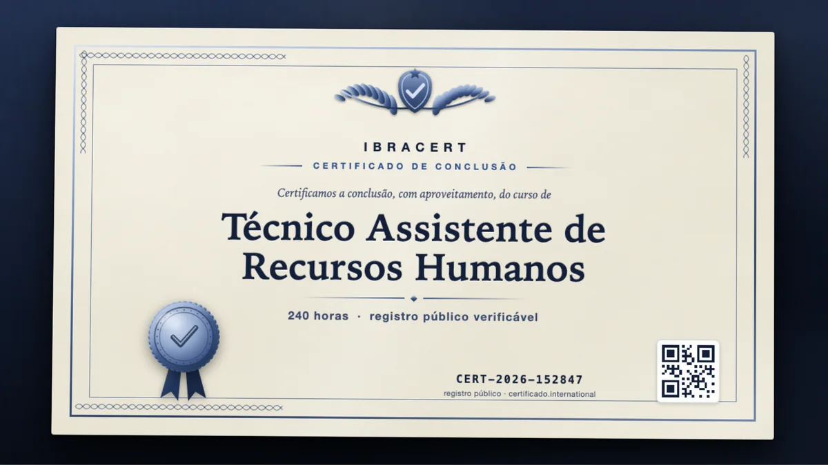 Capa do curso Técnico Assistente de Recursos Humanos