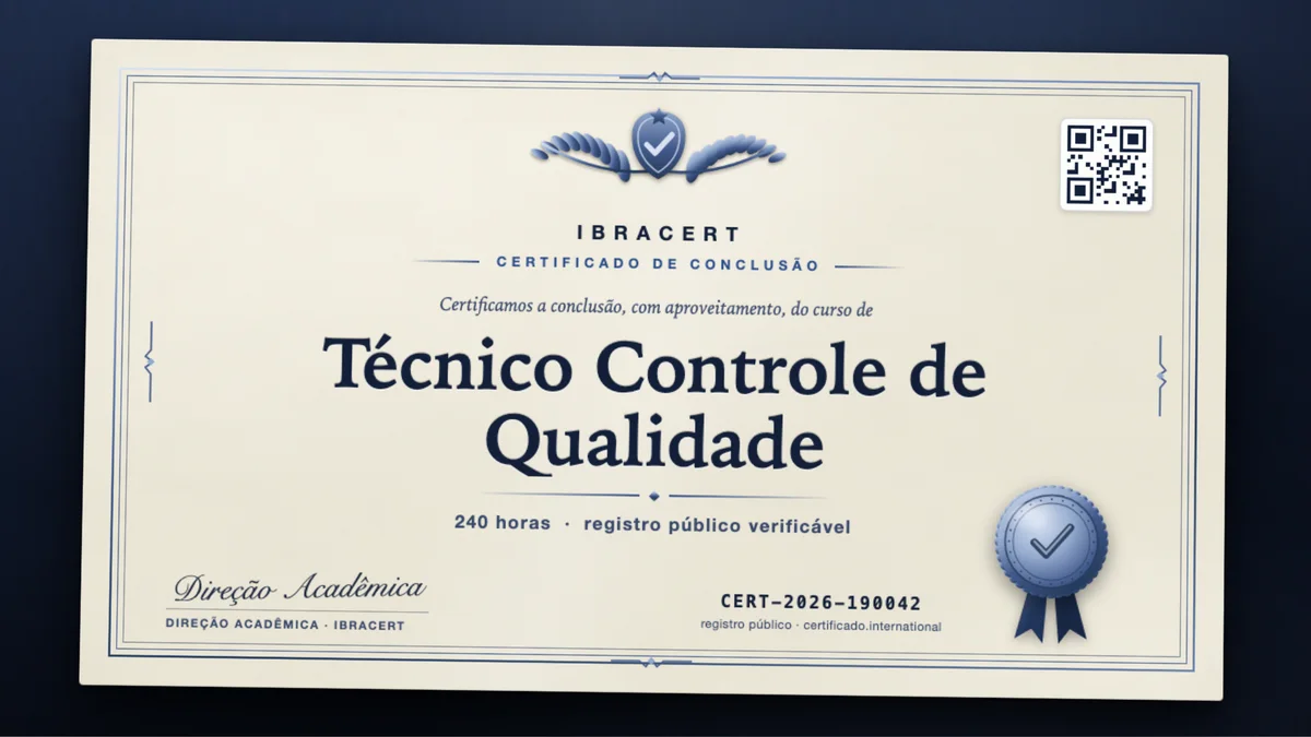 Capa do curso Técnico Controle de Qualidade