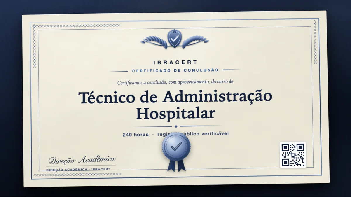 Capa do curso Técnico de Administração Hospitalar