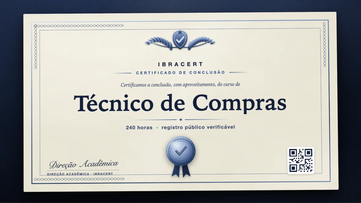 Capa do curso Técnico de Compras