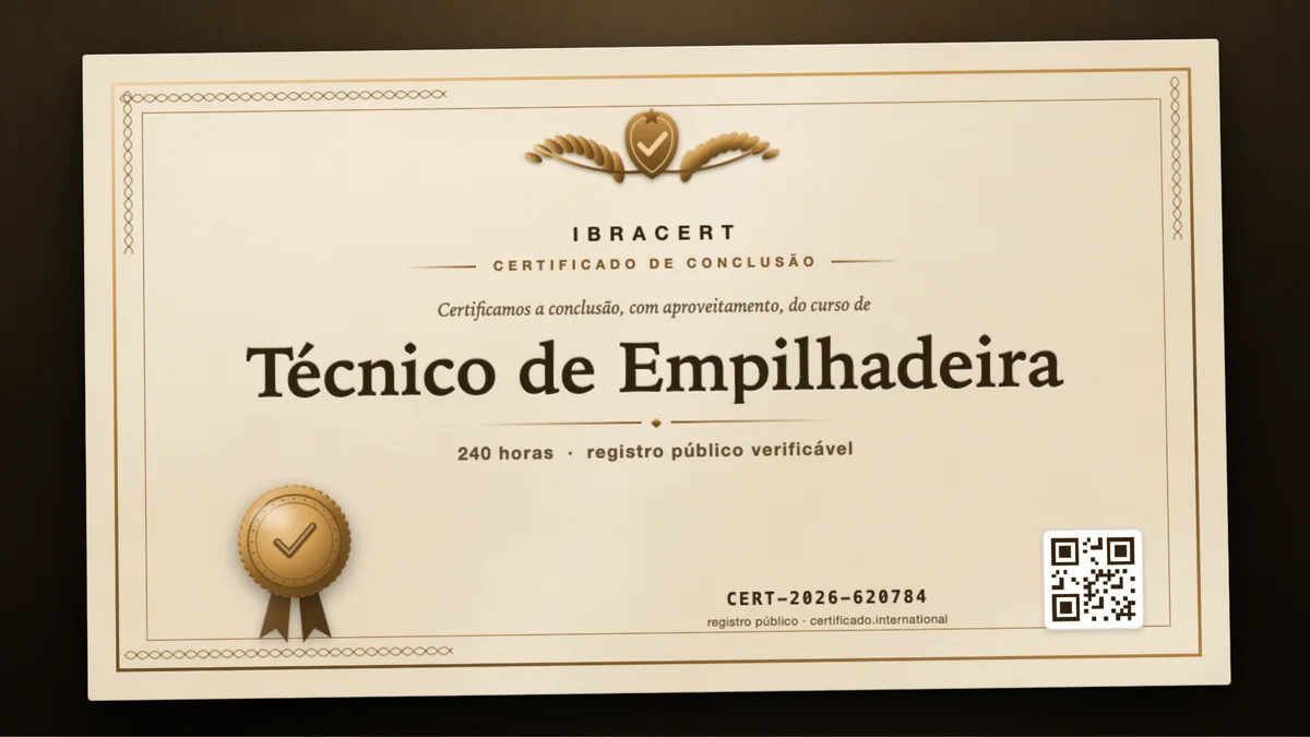 Capa do curso Técnico de Empilhadeira