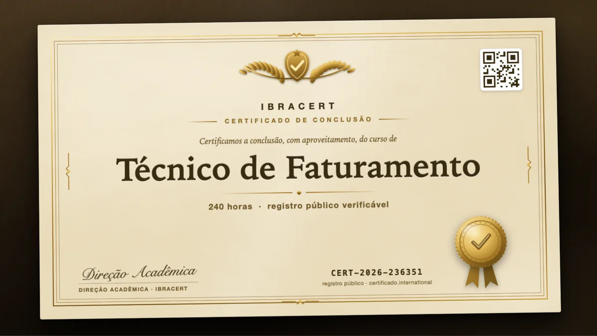 Capa do curso Técnico de Faturamento