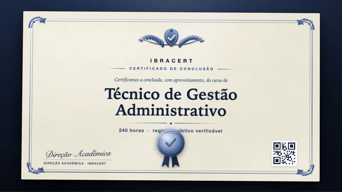 Capa do curso Técnico de Gestão Administrativo