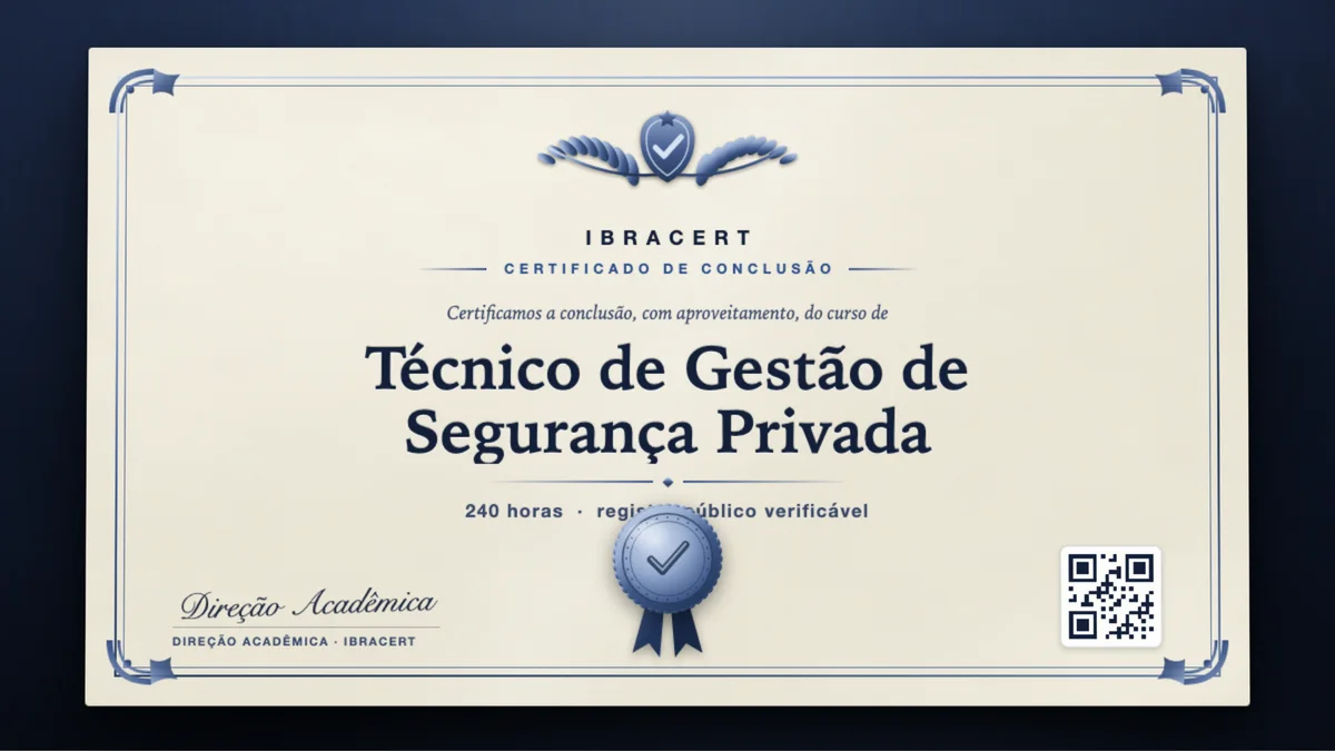 Capa do curso Técnico de Gestão de Segurança Privada