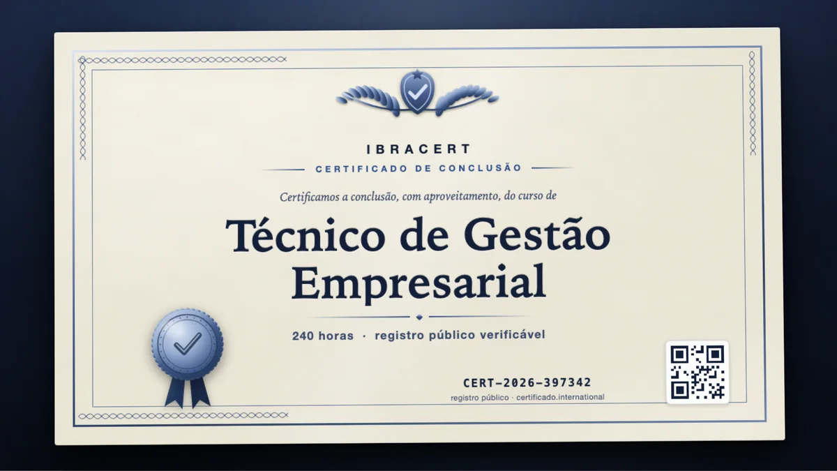 Capa do curso Técnico de Gestão Empresarial