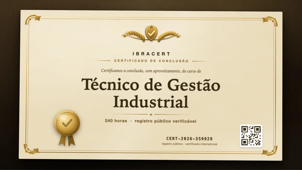 Capa do curso Técnico de Gestão Industrial