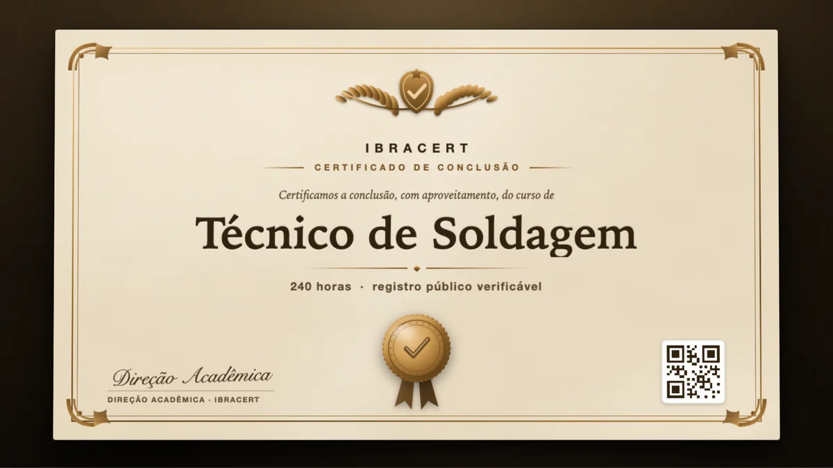 Capa do curso Técnico de Soldagem