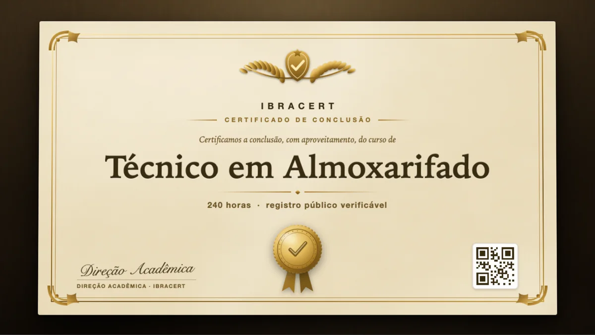 Capa do curso Técnico em Almoxarifado