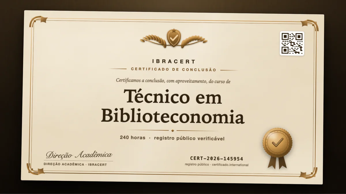 Capa do curso Técnico em Biblioteconomia