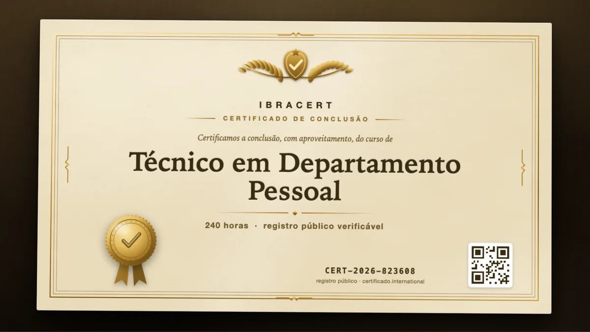 Capa do curso Técnico em Departamento Pessoal
