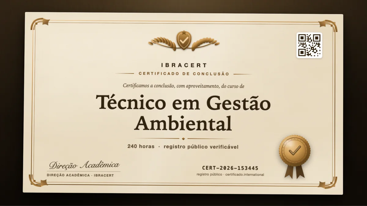 Capa do curso Técnico em Gestão Ambiental