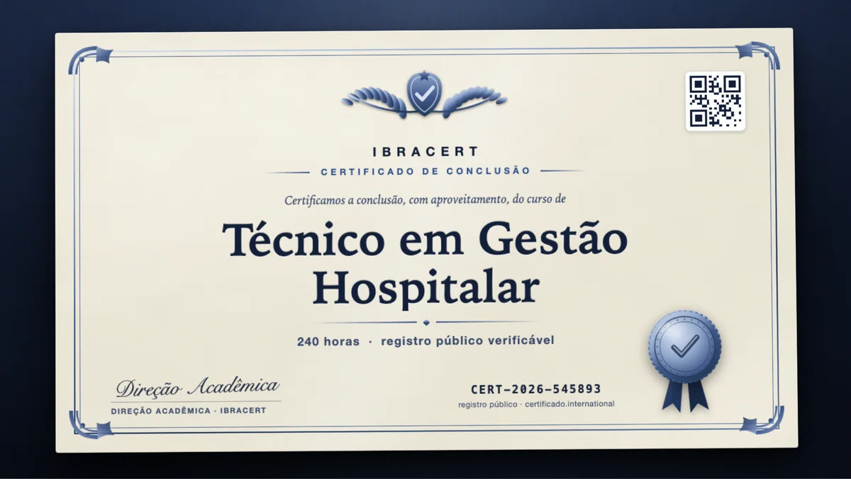 Capa do curso Técnico em Gestão Hospitalar