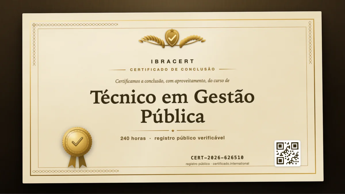 Capa do curso Técnico em Gestão Pública