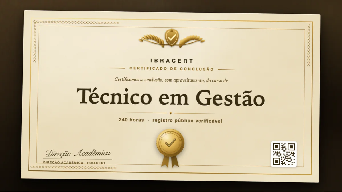 Capa do curso Técnico em Gestão